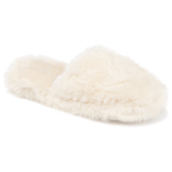 Journee Womens Cozey Comfort Insole Slip On Round Toe Slippers