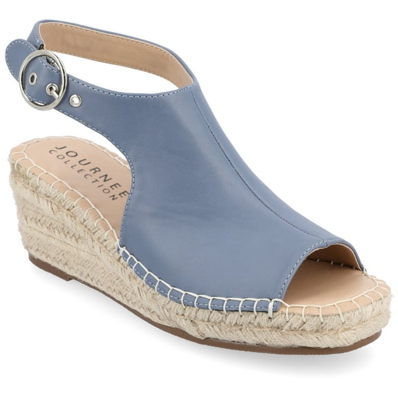 Journee Womens Crew Wedge Heel Espadrille Sandals, Widths Available