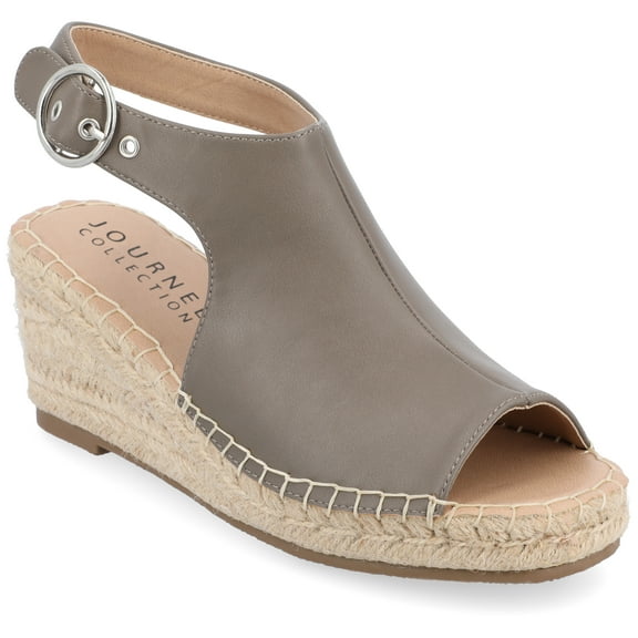 Journee Womens Crew Wedge Heel Espadrille Sandals, Widths Available