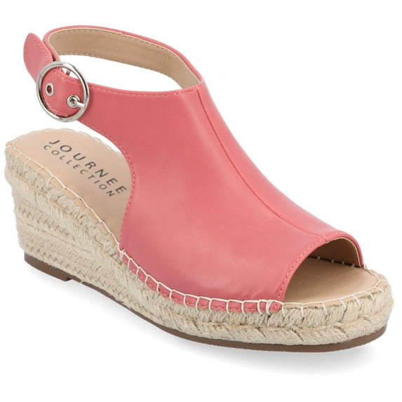 Journee Womens Crew Wedge Heel Espadrille Sandals, Widths Available