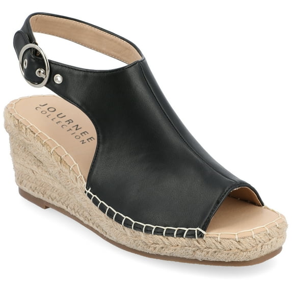 Journee Womens Crew Wedge Heel Espadrille Sandals, Widths Available