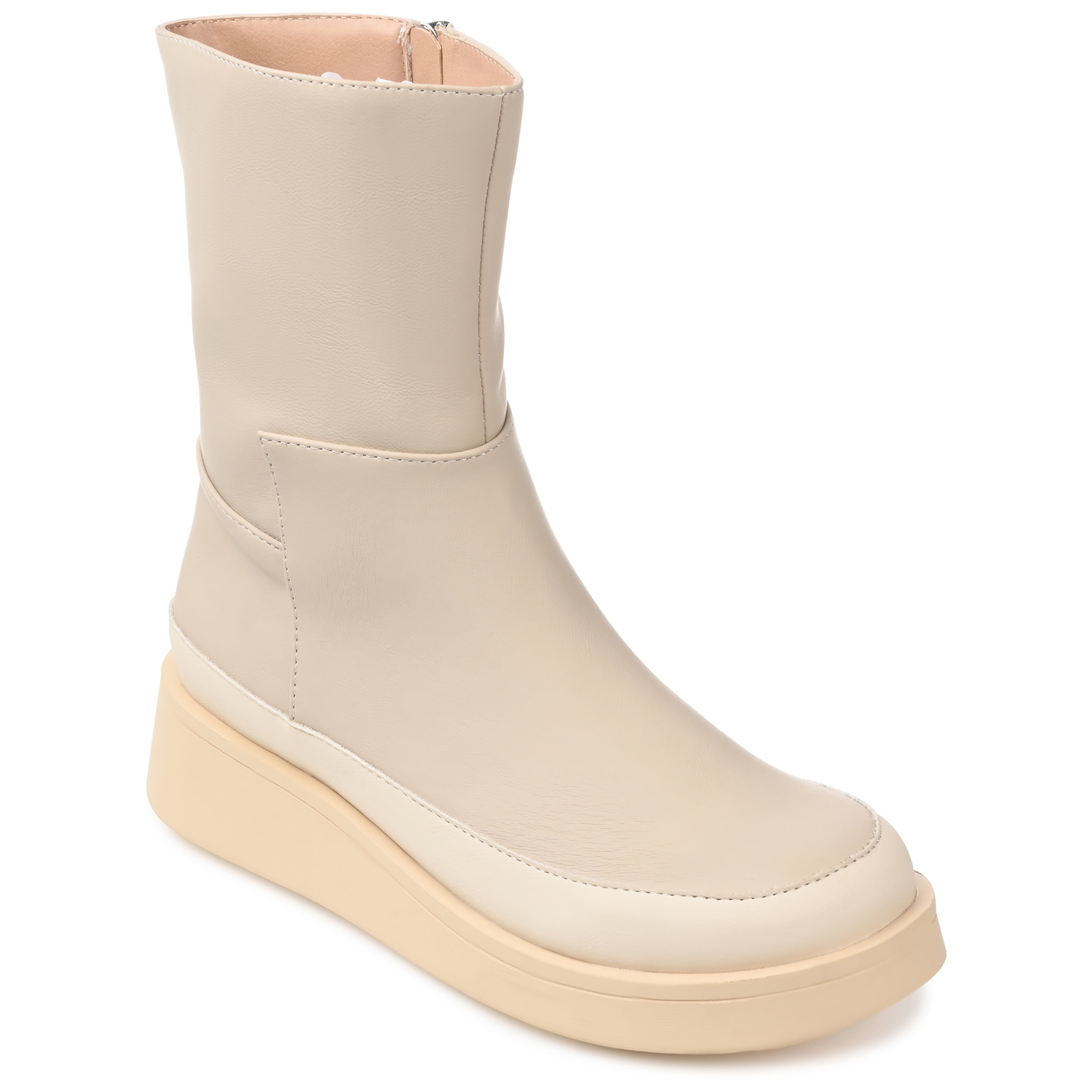 Journee Womens Cristen Inside Zip Platform Booties