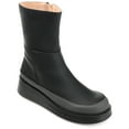 thumbnail image 1 of Journee Womens Cristen Inside Zip Platform Booties, 1 of 9