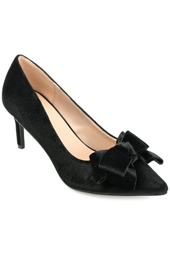 Womens Crystol Slip On Low Stiletto Pointed Toe Evening Pumps, Widths Available