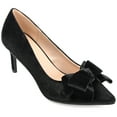 thumbnail image 1 of Journee Womens Crystol Slip On Low Stiletto Pointed Toe Evening Pumps, Widths Available, 1 of 10