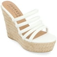 thumbnail image 1 of Journee Womens Cynthie Slip On Espadrille Wedge Sandals, 1 of 9