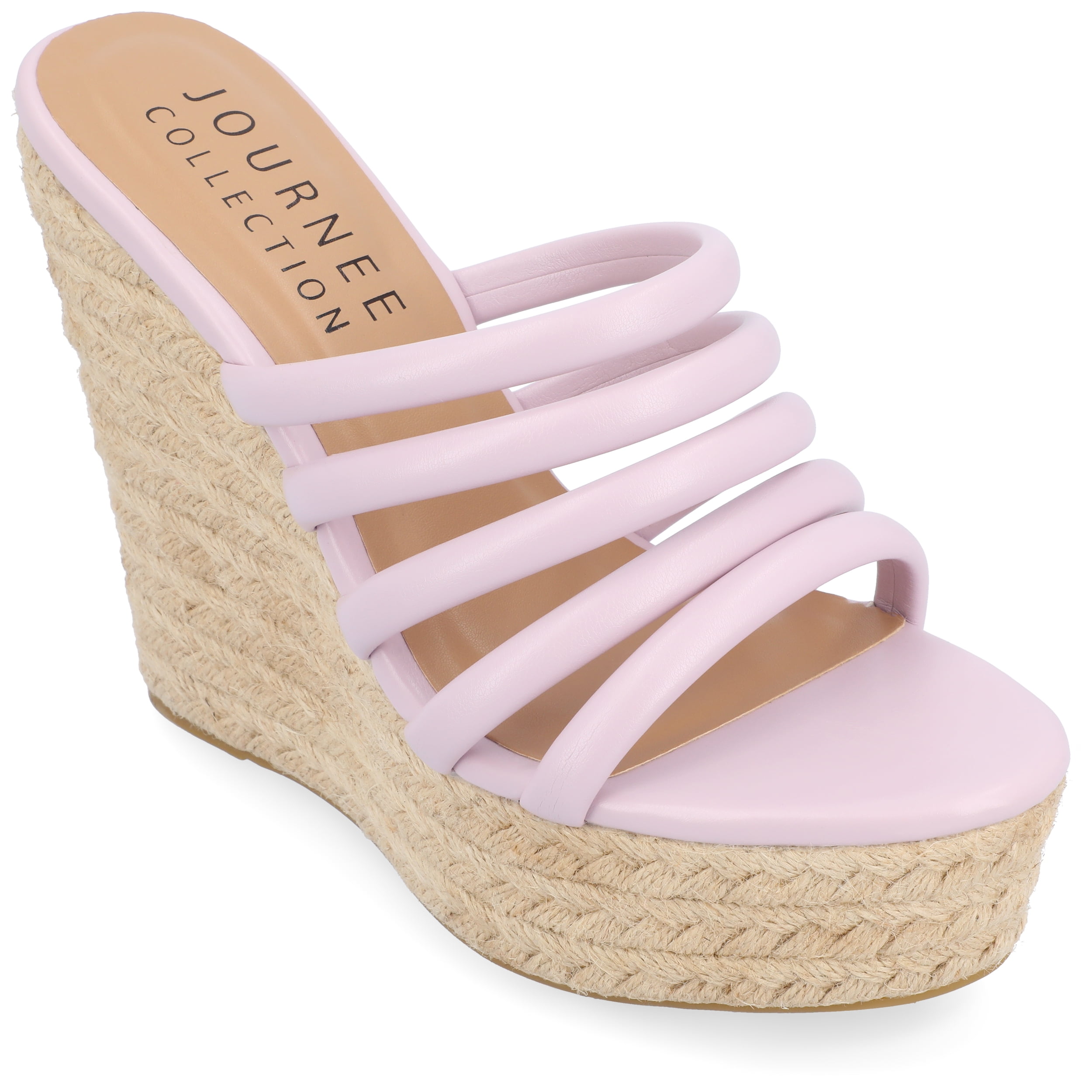 Journee Womens Cynthie Slip On Espadrille Wedge Sandals