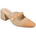 thumbnail image 1 of Journee Womens Dalla Slip On Cap Toe Mule Pumps, 1 of 10