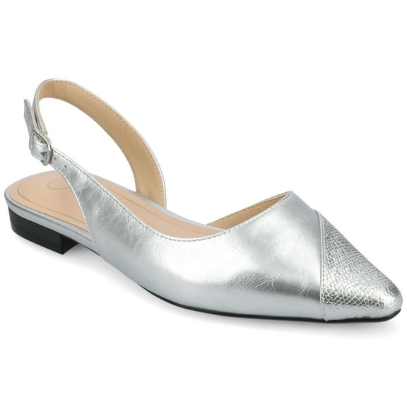 Journee Womens Daphnne Sling Back Pointed Toe Flats, Widths Available