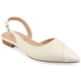 thumbnail image 1 of Journee Womens Daphnne Sling Back Pointed Toe Flats, Widths Available, 1 of 9