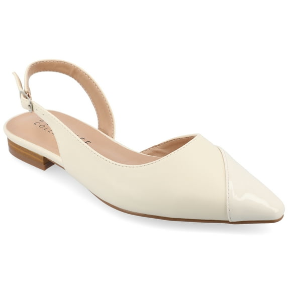Journee Womens Daphnne Sling Back Pointed Toe Flats, Widths Available