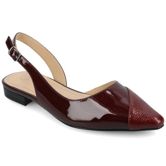 Journee Womens Daphnne Sling Back Pointed Toe Flats, Widths Available