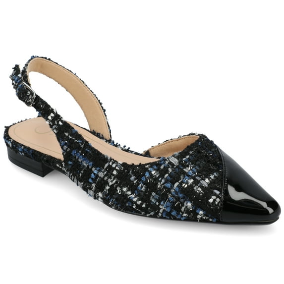 Journee Womens Daphnne Sling Back Pointed Toe Flats, Widths Available