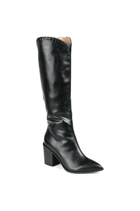 Womens Daria Extra Wide Calf Stacked Heel Knee High Boots
