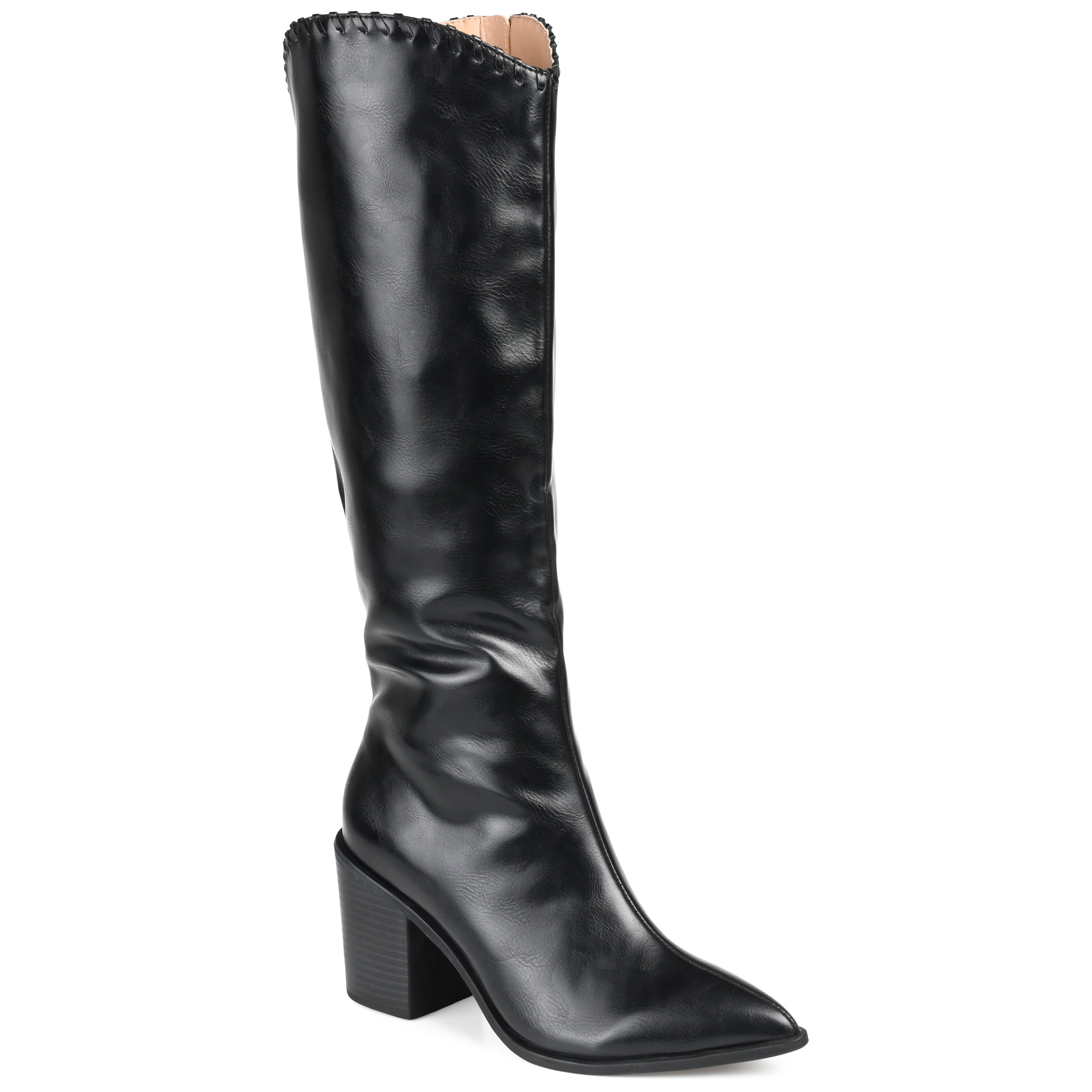 Journee Womens Daria Stacked Heel Knee High Boots