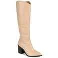 thumbnail image 1 of Journee Womens Daria Wide Calf Stacked Heel Knee High Boots, 1 of 10