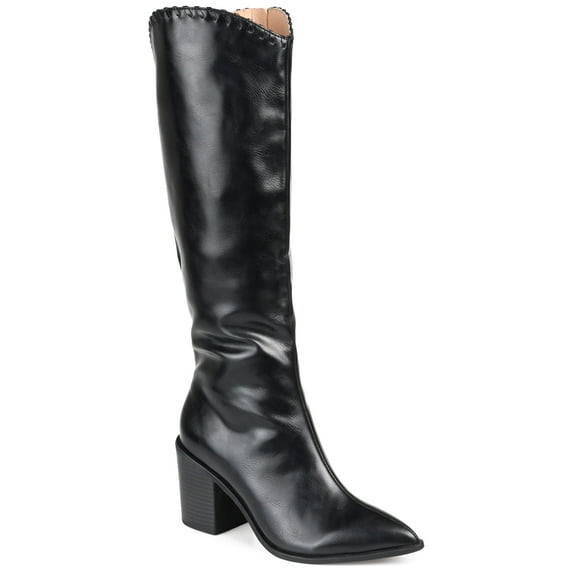 Journee Womens Daria Stacked Heel Knee High Boots, Calf & Widths Available