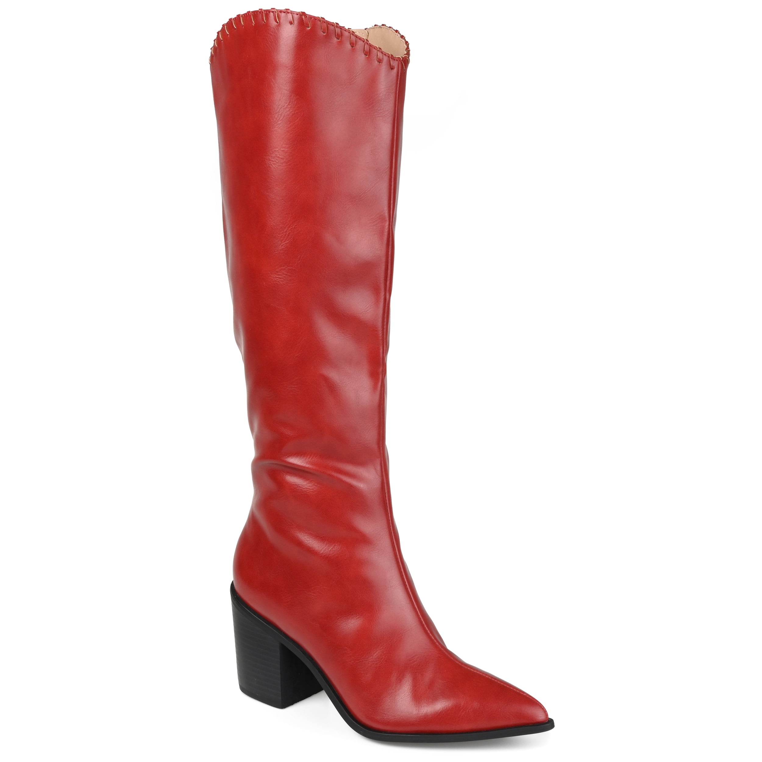 Journee Womens Daria Wide Calf Stacked Heel Knee High Boots