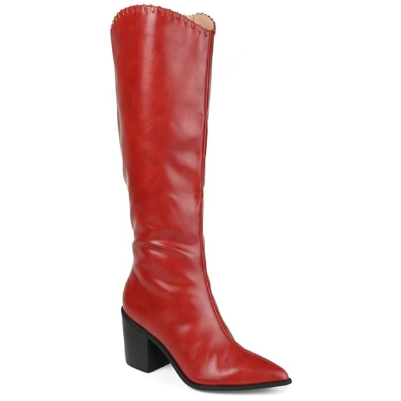 Journee Womens Daria Stacked Heel Knee High Boots, Widths Available