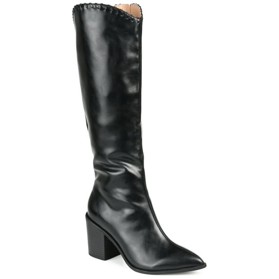 Journee Womens Daria Stacked Heel Knee High Boots, Widths Available