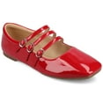 thumbnail image 1 of Journee Womens Darlin Multi Strap Square Toe Dress Flats, Widths Available, 1 of 9
