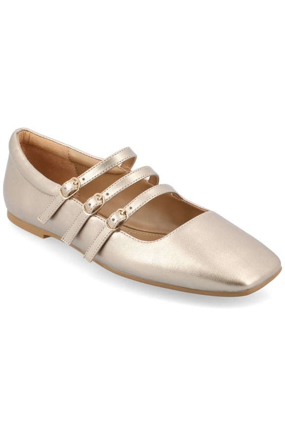 Womens Darlin Multi Strap Square Toe Dress Flats, Widths Available