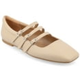 thumbnail image 1 of Journee Womens Darlin Multi Strap Square Toe Dress Flats, Widths Available, 1 of 9