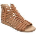 thumbnail image 1 of Journee Women's Delilah Tru Comfort Gladiator Wedge Sandals, Wide Width Available, 1 of 7