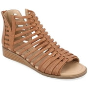 Journee Women's Delilah Tru Comfort Gladiator Wedge Sandals, Wide Width Available