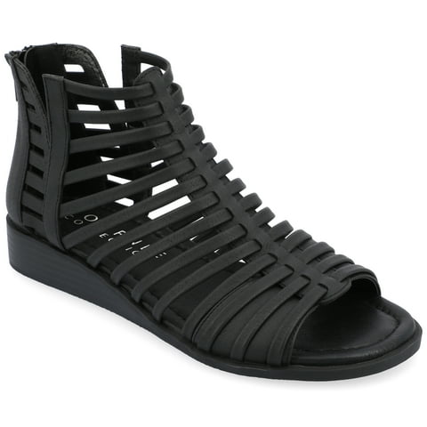 Womens Delilah Gladiator Sliver Wedge Sandals, Widths Available