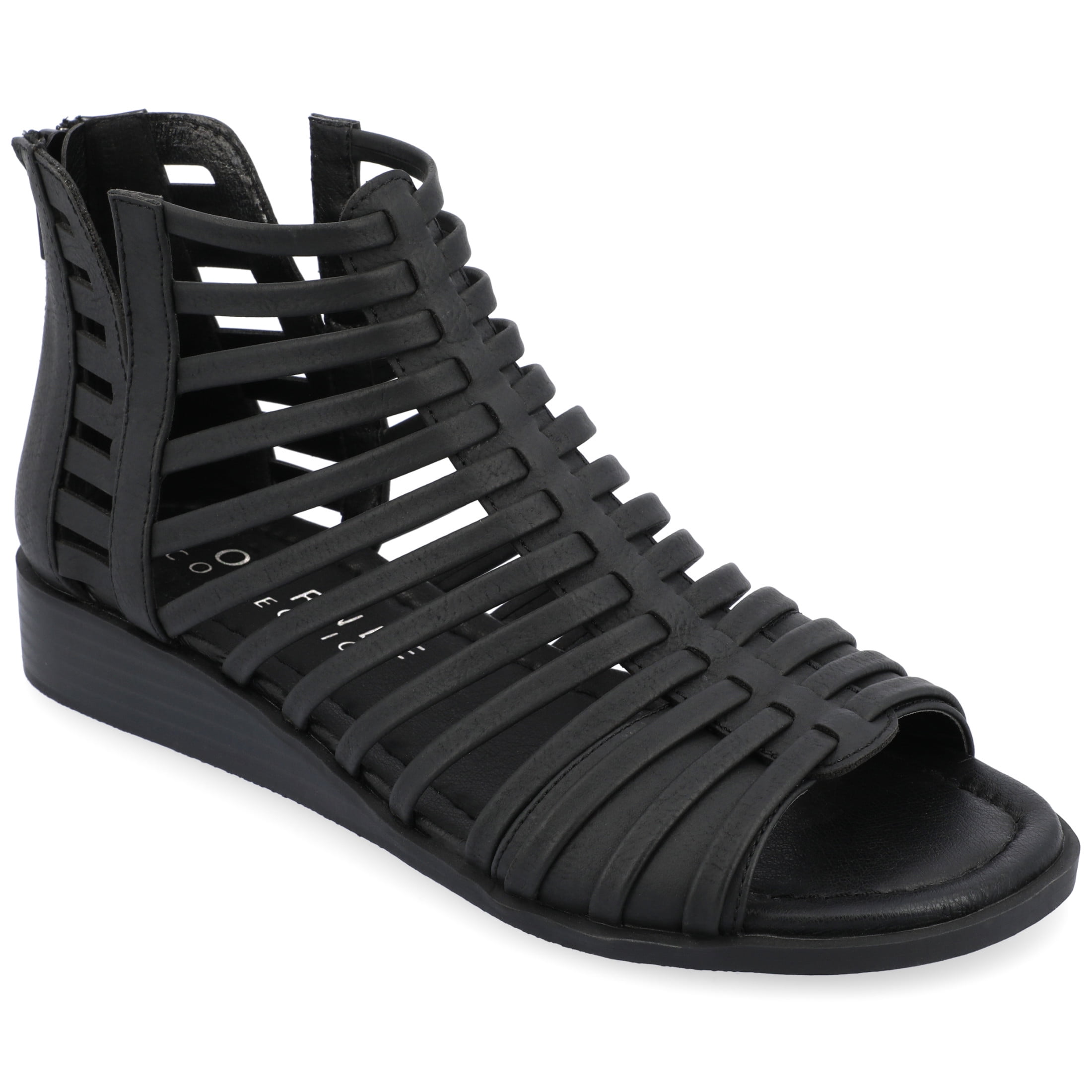 Journee Women's Delilah Tru Comfort Gladiator Wedge Sandals, Wide Width Available