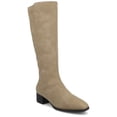 thumbnail image 1 of Journee Womens Devri Stacked Block Heel Square Toe Boots, 1 of 9