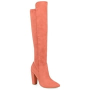 Journee Womens Dominga Extra Wide Calf Block Heel Knee High Boots