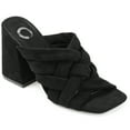 thumbnail image 1 of Journee Womens Dorisa Open Square Toe Block Heel Sandals, 1 of 6