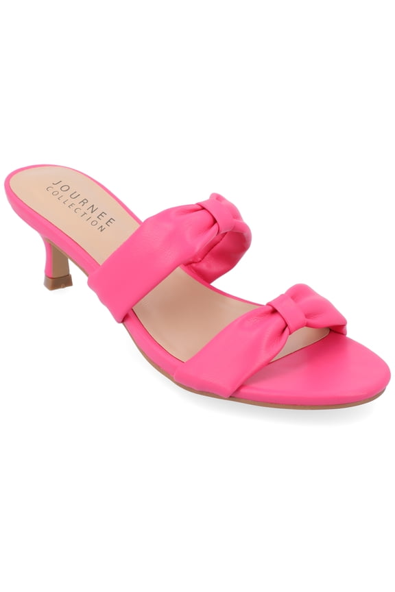 Womens Dyllan Kitten Heel Slip On Open Toe Dress Sandals