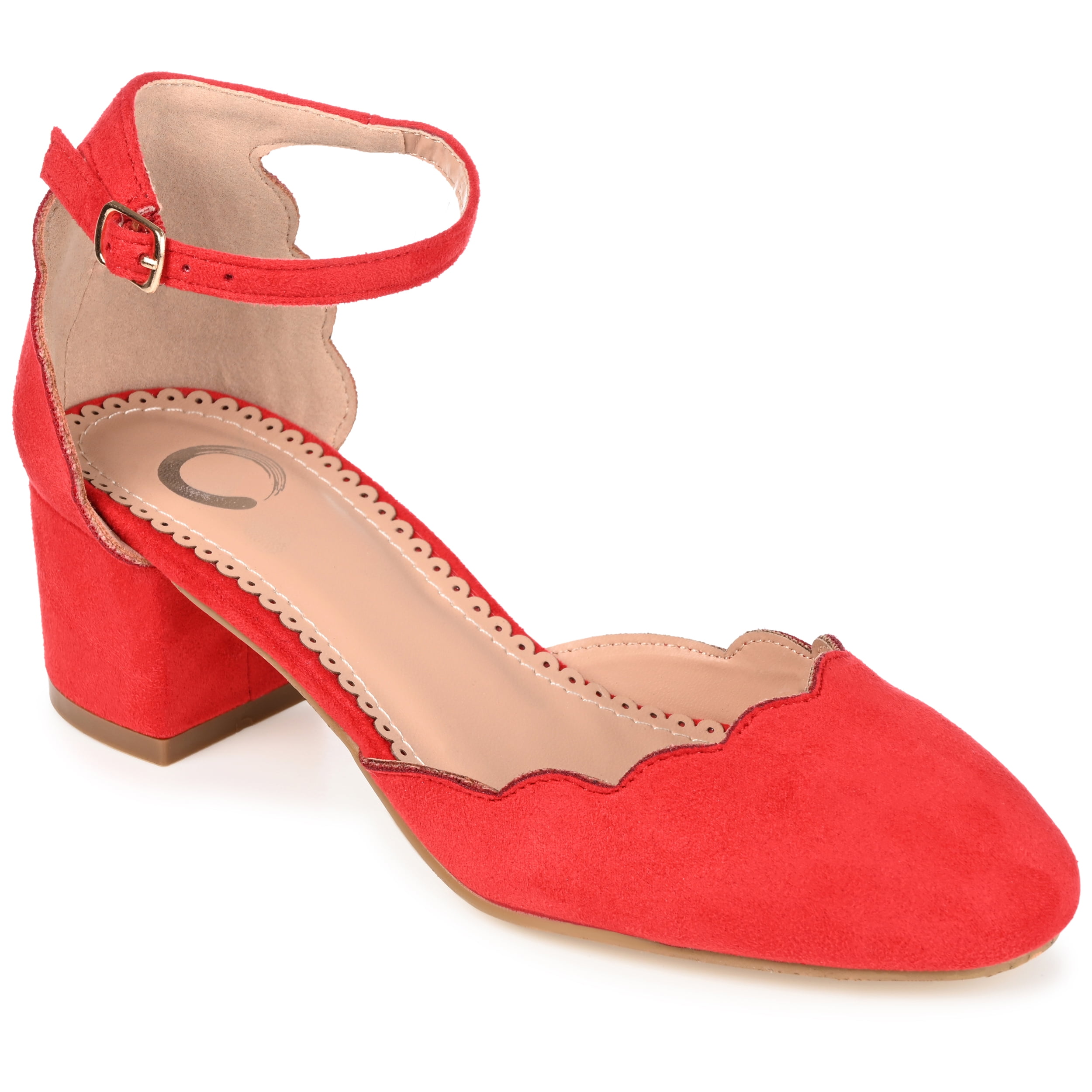 Journee Womens Edna Round Toe Low Block Heel Pumps, Widths Available