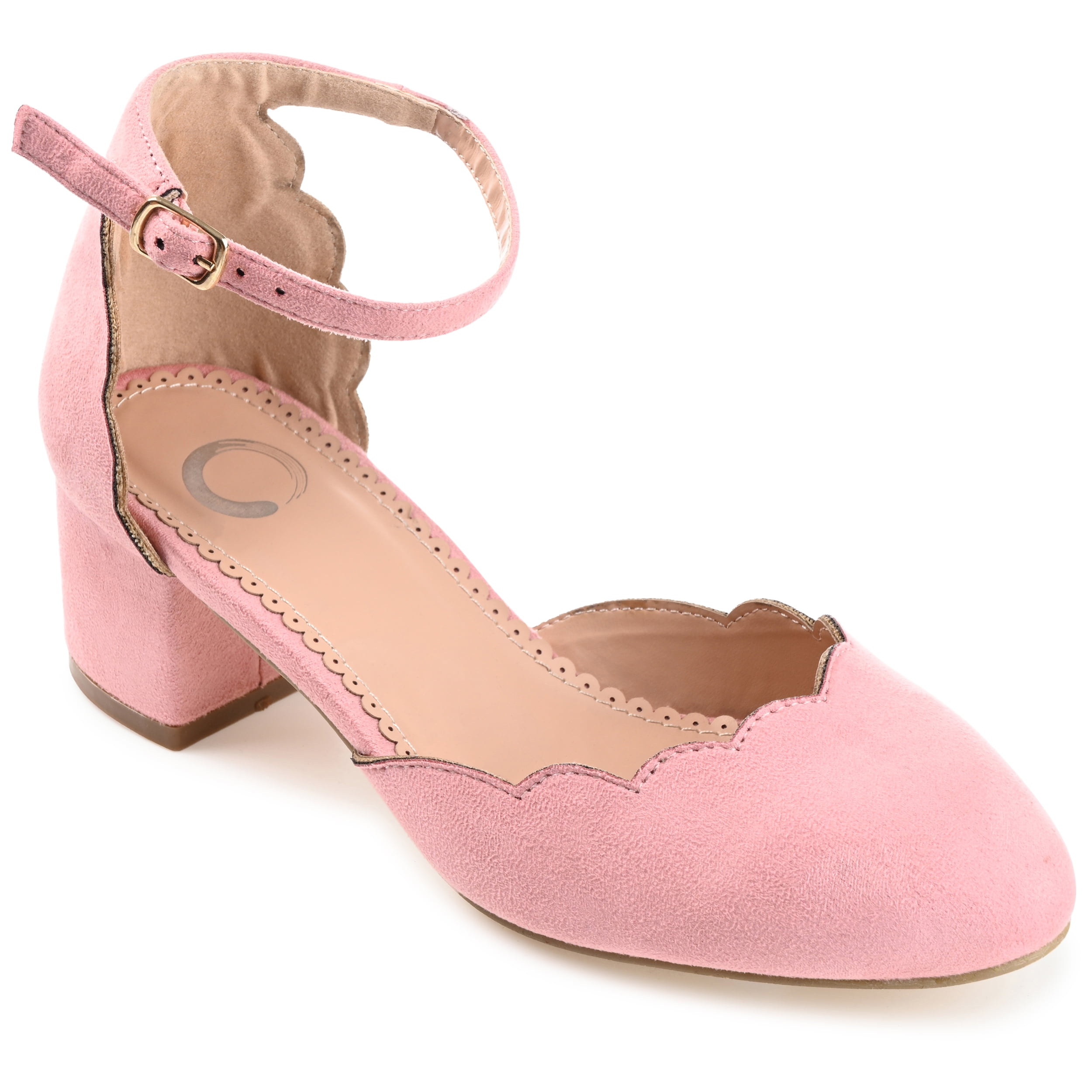 Journee Womens Edna Round Toe Low Block Heel Pumps, Widths Available