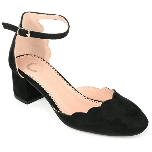 Journee Womens Edna Round Toe Low Block Heel Pumps, Widths Available