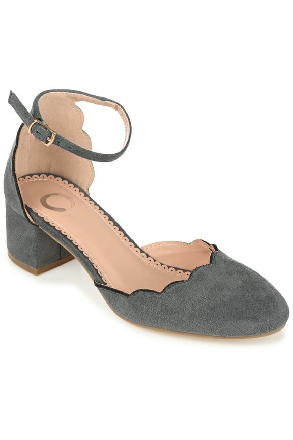 Womens Edna Round Toe Low Block Heel Pumps, Widths Available