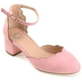 thumbnail image 1 of Journee Womens Edna Round Toe Low Block Heel Pumps, Widths Available, 1 of 10