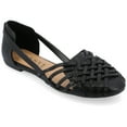 thumbnail image 1 of Journee Womens Ekko Slip On Round Toe Flat Sandals, Widths Available, 1 of 9