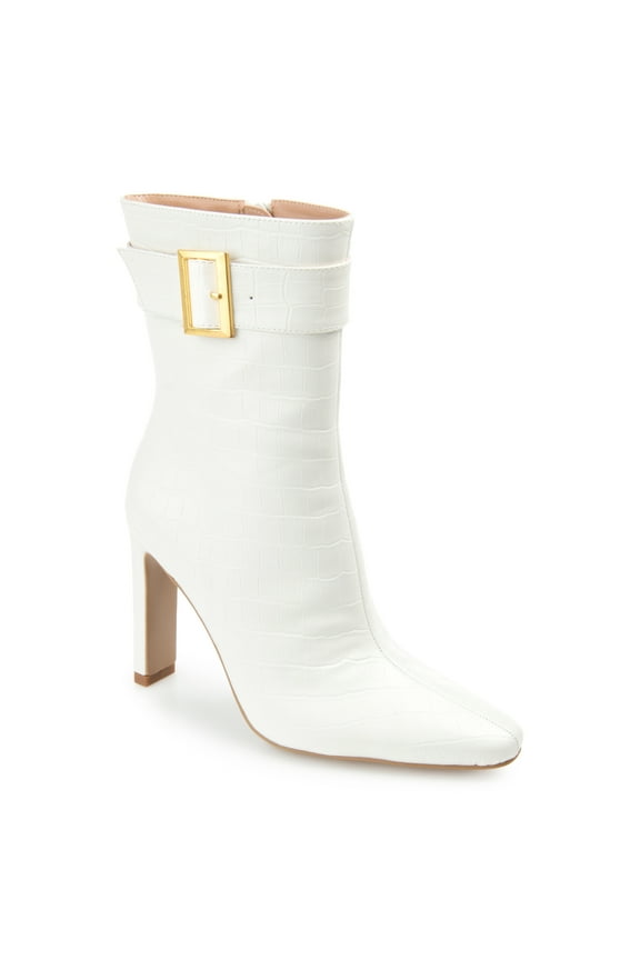 Womens Elanie Inside Zip Block Heel Booties