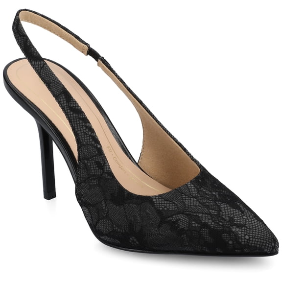 Journee Womens Elenney Mid Heel Pointed Toe Pumps, Widths Available