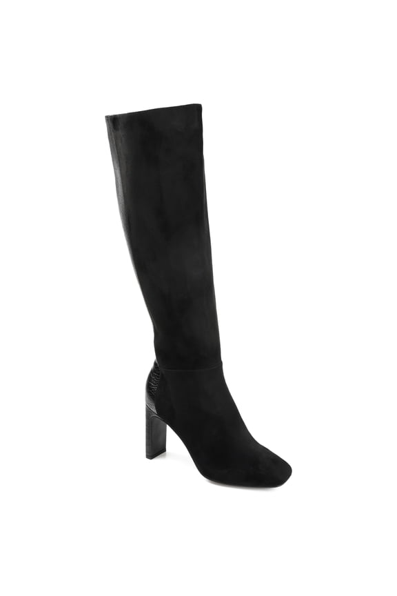 Womens Elisabeth Extra Wide Calf Block Heel Knee High Boots