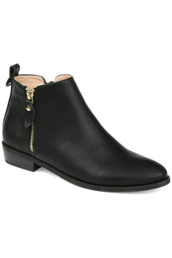 Womens Ellis Inside Zip Stacked Heel Booties