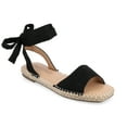 thumbnail image 1 of Journee Womens Emelie Espadrille Flat Sandals, Widths Available, 1 of 10