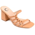 thumbnail image 1 of Journee Womens Emory Open Square Toe Block Heel Sandals, 1 of 9