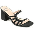 thumbnail image 1 of Journee Womens Emory Open Square Toe Block Heel Sandals, 1 of 9