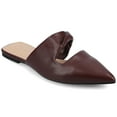 thumbnail image 1 of Journee Womens Enniss Open Side Pointed Toe Mule Flats, 1 of 9