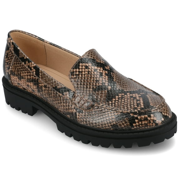 Journee Womens Erika Medium and Wide Width Comfort System Slip On Loafer